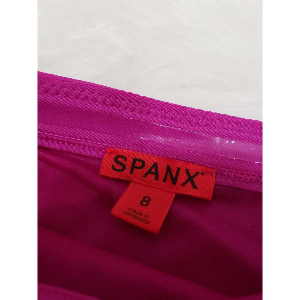 NEW SZ 8 Spanx Core High Rise Shaping Swim Bottom Berry Tummy Control Slimming